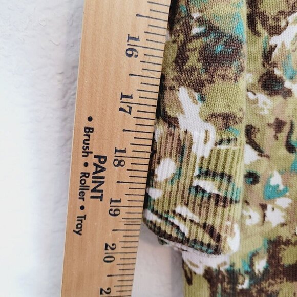 Christopher & Banks Sweater Cardigan XL Green Brown Wood Bead Embellished NEW - Picture 8 of 12